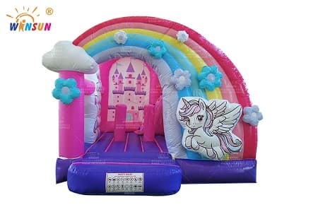 WSC-750 Commercial Inflatable Unicorn Combo with Bounce and Slide