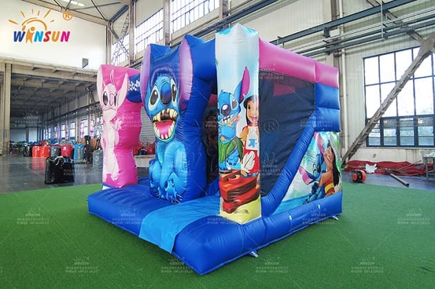 Commercial Grade Stitch Inflatable Combo with Front Entrance and Pop-Up Obstacles