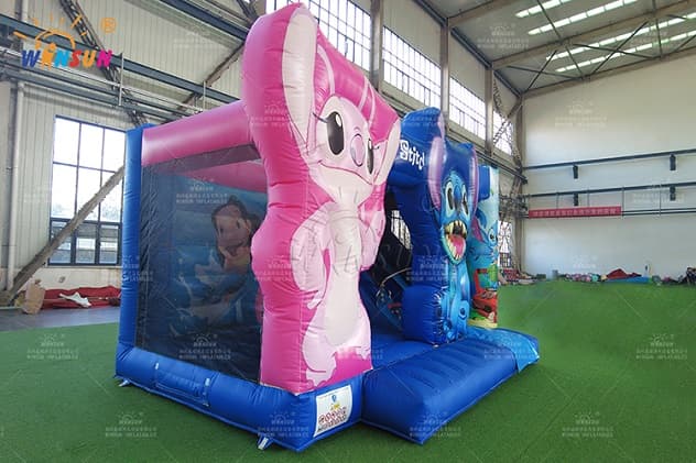 Customized PVC Tarpaulin Stitch Inflatable Combo with Pop-Ups and Safety Slide