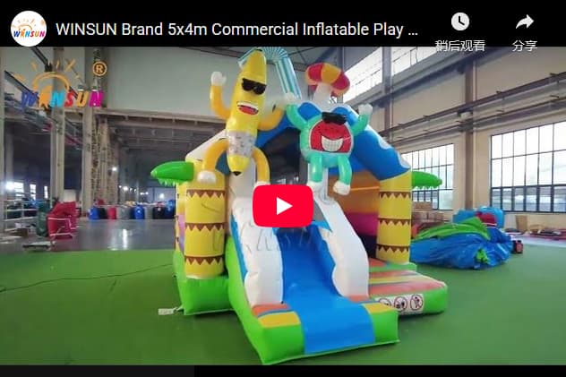 Durable Tarpaulin Inflatable Play Arena with Safety Enclosure
