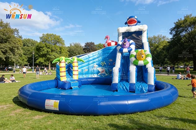 Commercial giant water slide system 20’x23’x13’5″ for outdoor water parks
