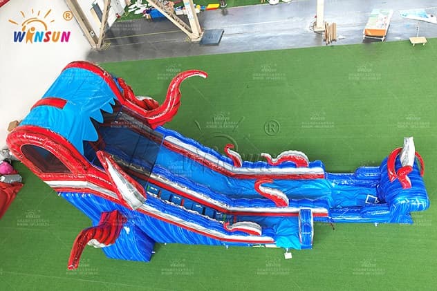 Customized PVC Vinyl Ocean Themed Inflatable Water Slide