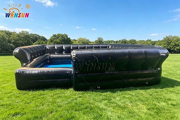 Durable tarpaulin inflatable sofa pool for rental business and resorts