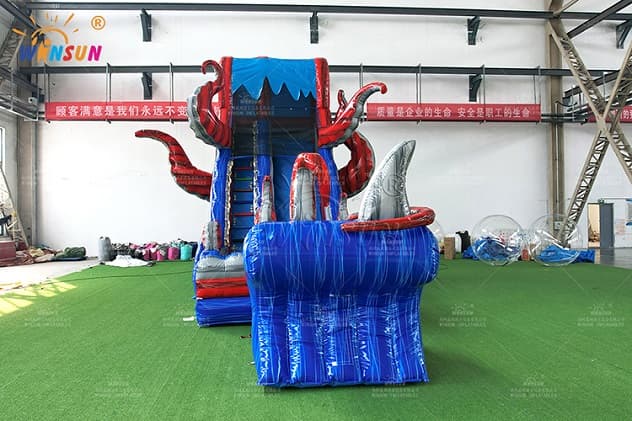 Marble PVC Vinyl Inflatable Water Slide for Commercial Use