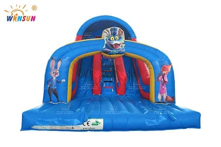 Popular Cartoon Themed Inflatable Dry Slide for Commercial Outdoor Use