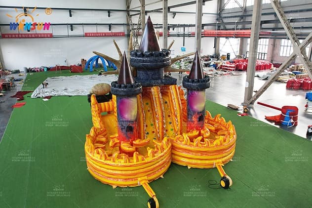 36ft Long Commercial Grade Dragon Themed Race Course with Finish Slide