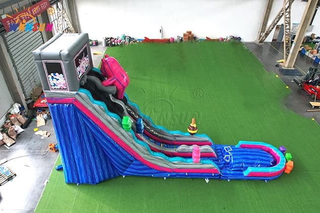 43ft Long Gummy Bear Water Slide with Non-Slip Climbing Materials