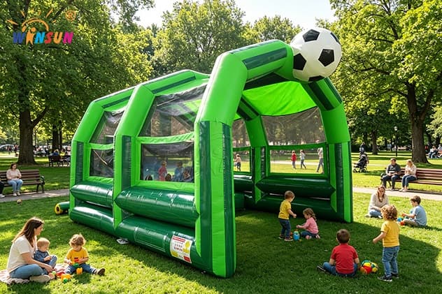 7x5.5m PVC Vinyl Inflatable Soccer Goal for Parties and Carnivals