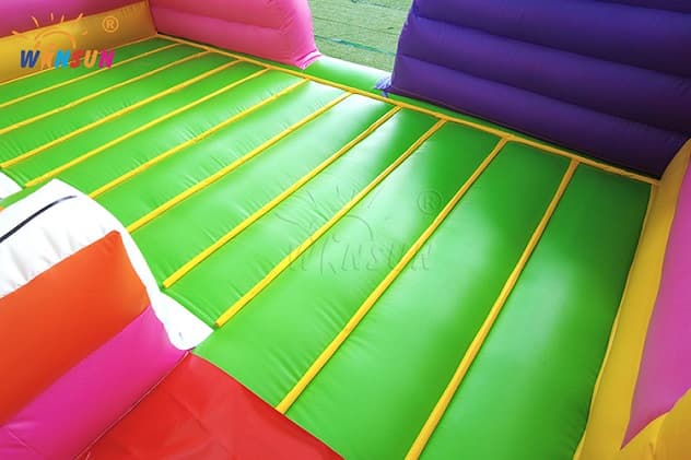 Aladdin magic carpet inflatable slide with center climbing wall