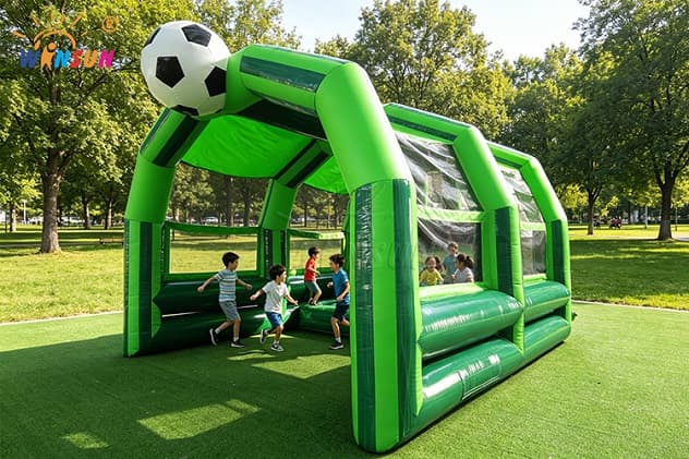 Commercial Grade Inflatable Soccer Trainer with Target Goal and Penalty Mode