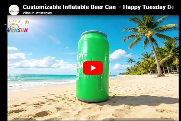Custom Inflatable Beer Can for Outdoor Advertising