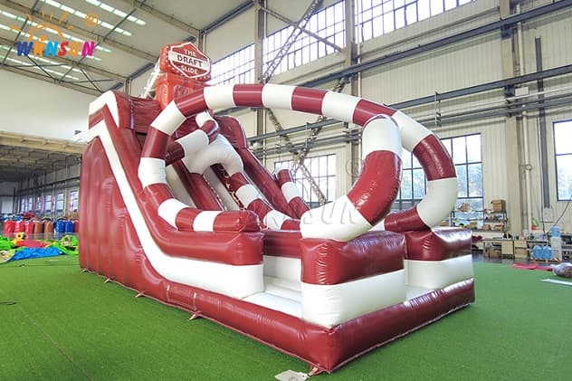 Customizable giant inflatable dry slide for beaches and corporate parties
