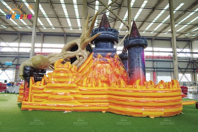 Dragon's Skull Replica Inflatable Race Track – Start at Claws, Slide Under Head