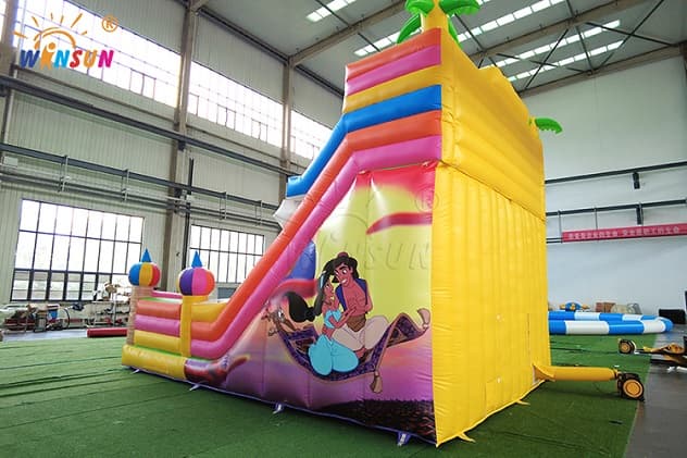 Dual lane wide inflatable slide for birthday parties and festivals