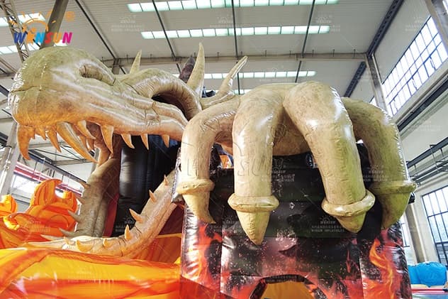 Giant Dragon Skull Themed Dual Race Lane Obstacle Course