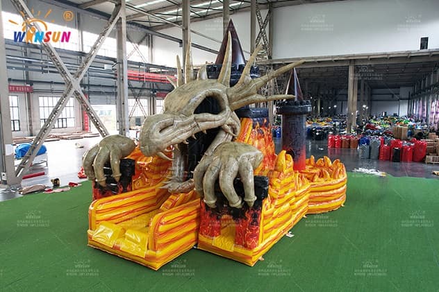 Head‑to‑Head Inflatable Race Arena with Climbing Walls and Tunnel Obstacle