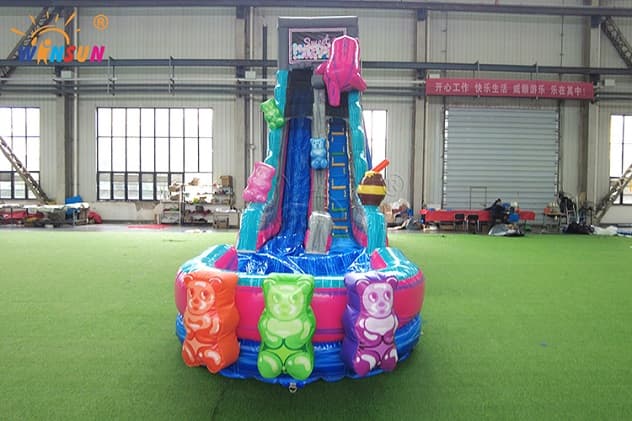 Large 25ft Tall Gummy Bear Theme Inflatable Water Slide