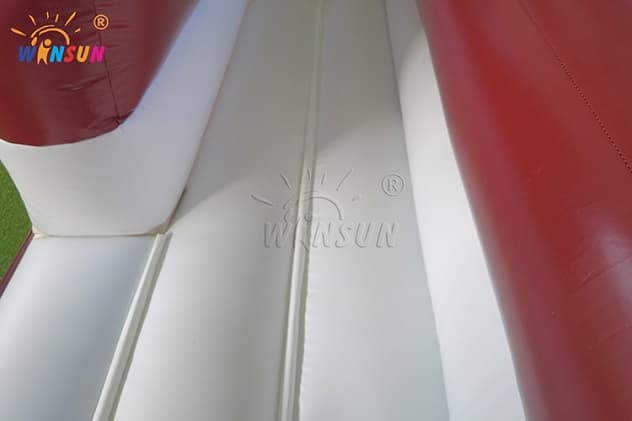 Outdoor inflatable slide with vintage circus design and custom branding