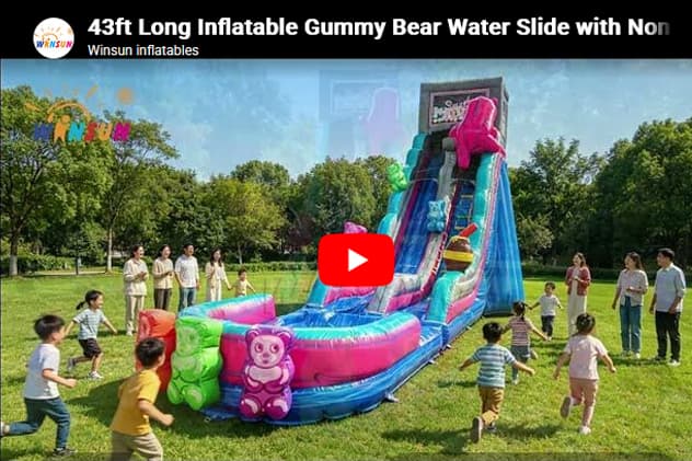 PVC Vinyl Inflatable Water Slide for Outdoor Events