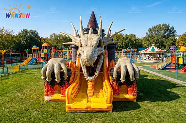 WINSUN Custom PVC Vinyl Dragon Skull Adventure Course for Theme Parks