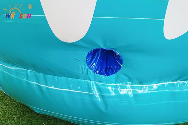 outdoor octopus water slide with commercial blower setup