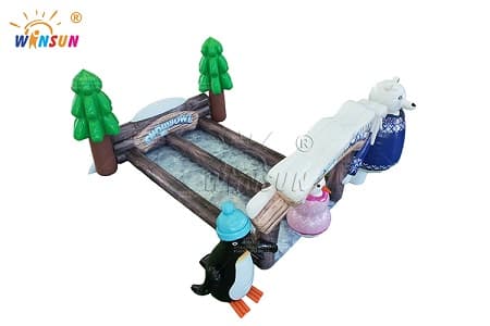 Inflatable Snow Bowl bowling game for winter parties