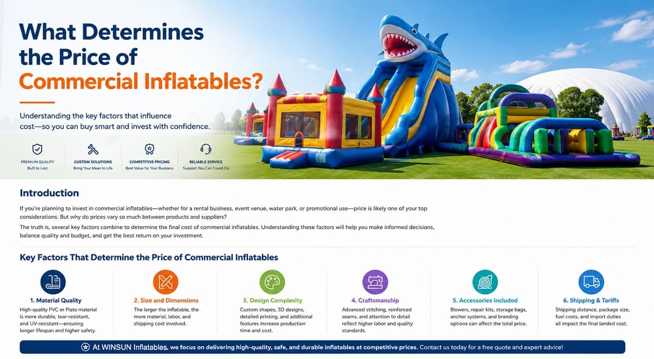 What Determines the Price of Commercial Inflatables