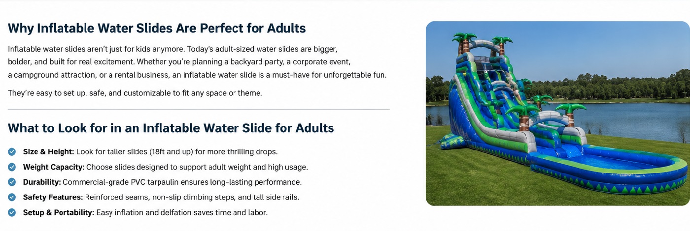 Best Inflatable Water Slides for Adults