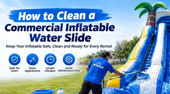 Inflatable water slide maintenance