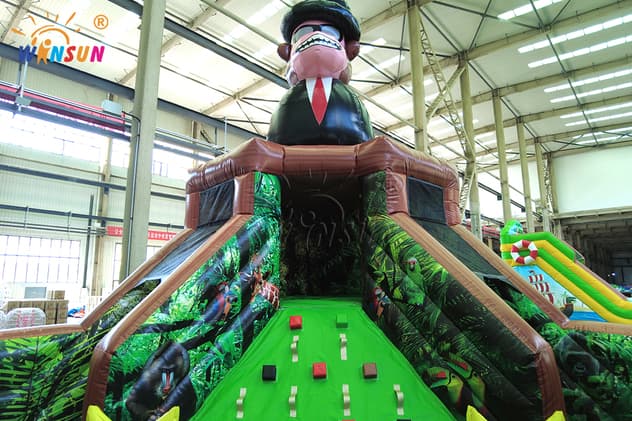 Monkey Inflatable Bouncy Castle with Slide