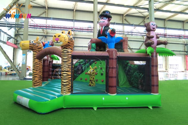 Monkey Theme Inflatable Bounce House Combo