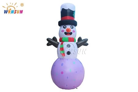 commercial inflatable snowman with LED lights