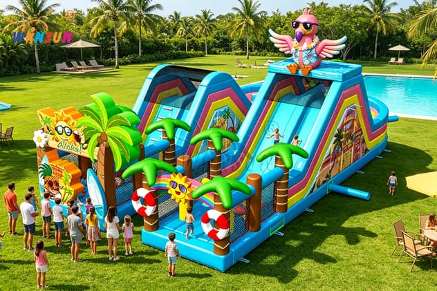 custom inflatable obstacle course factory