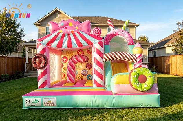 inflatable combo with 3D candy decorations