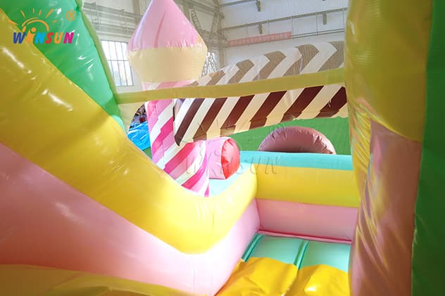 inflatable combo with safety mesh walls