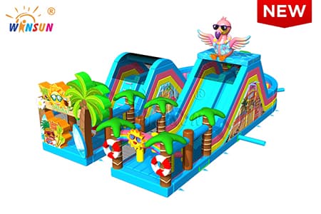 outdoor inflatable obstacle course for events