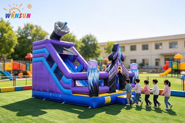 space themed inflatable combo