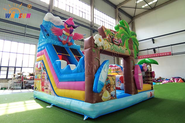 commercial inflatable bounce house with slide