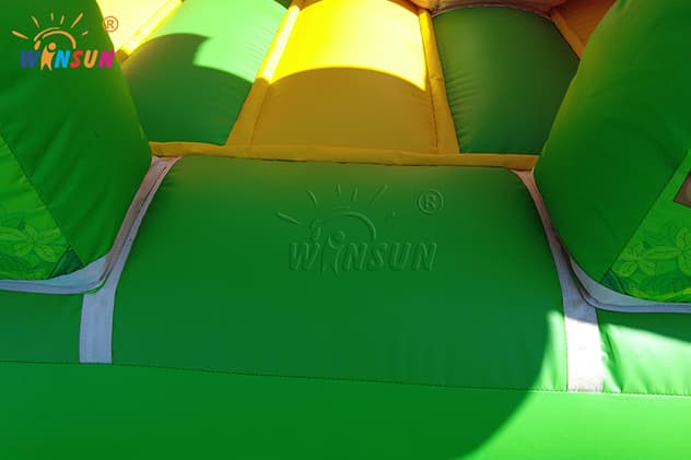inflatable bounce house obstacle course with slide