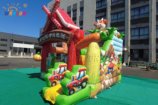 inflatable farm castle bounce house